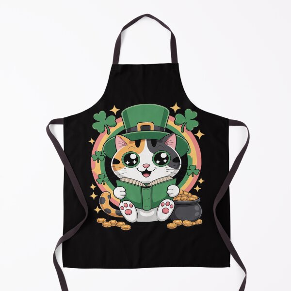 Item preview, Cat Reading Book Shamrock St Patricks Day Book Lover Cat designed and sold by HermanTricia.