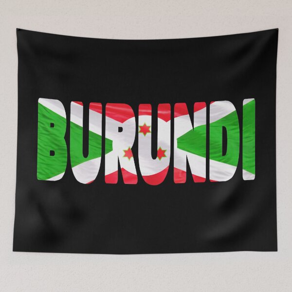 Item preview, BURUNDI - Flag Flying in Wind cut to Letters Souvenir Sticker Shirt T-Shirt designed and sold by Adam Gormley.
