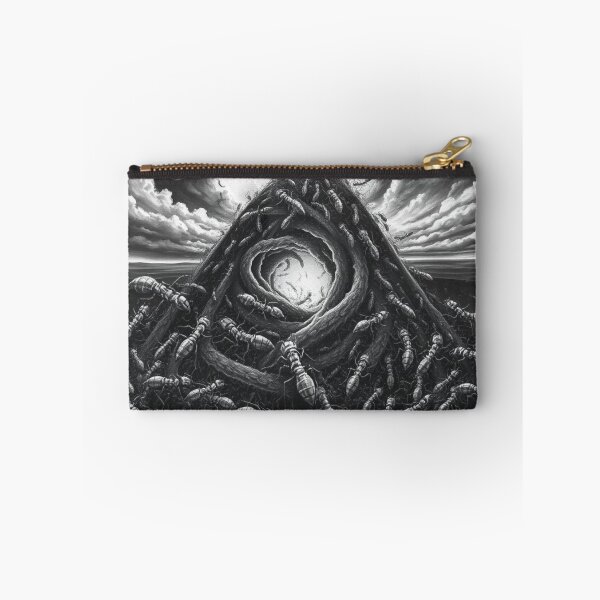 Item preview, Surreal Ant Colony Art Black and White Fantasy Insect Illustration designed and sold by EllDAV777.