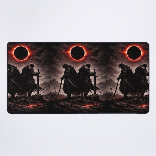 Item preview, Eclipse of Honor – Samurai and Crusader Dark Epic Art designed and sold by ShenGha-design.