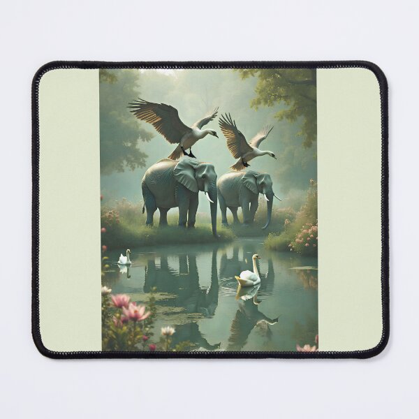 Item preview, Swans and elephants designed and sold by Purely Drafted.