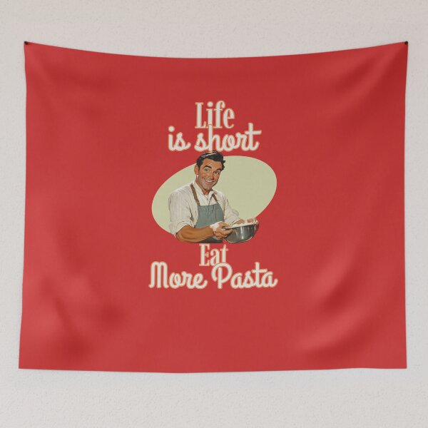 Item preview, Life is Short, Eat More Pasta – Italian Food designed and sold by VinoVibesApp.