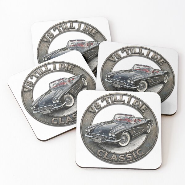 Item preview, Classic American V8 Convertible — Vintage Muscle Car Artwork for Gearheads designed and sold by Artistic canvas store.