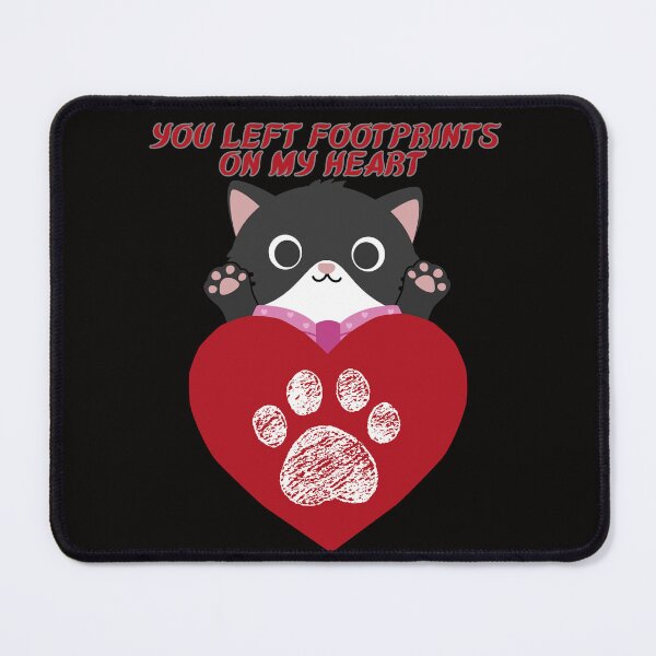 Item preview, Cat Paw Prints on Heart,Paw Prints Heart Valentine designed and sold by OLYUS.