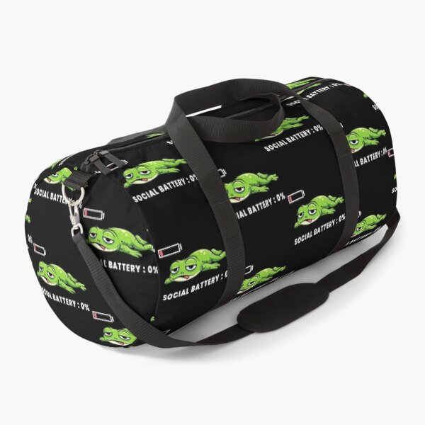 Item preview, Social Battery: 0% – Tired Frog Introvert Meme designed and sold by Kewessthetic.