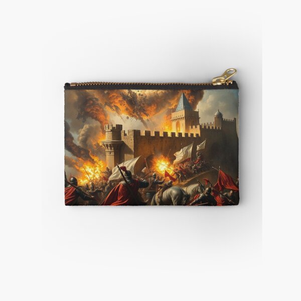 Item preview, Epic Medieval Castle Siege Battle - Crusader Knights Fantasy Art designed and sold by EllDAV777.