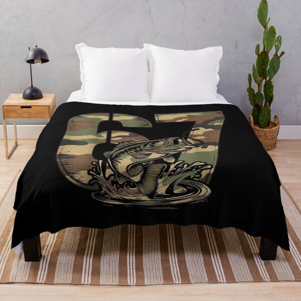 Item preview, Camouflage Bass Fishing 67 Six Seven Graphic Tee designed and sold by LashondaGreen89.