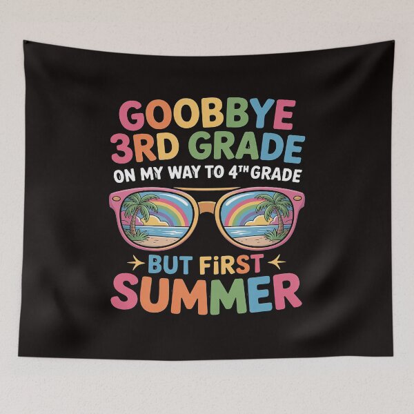 Item preview, Goodbye 3rd Grade Graduation To 4th Grade Hello Summer Kids designed and sold by cherylbartlett.