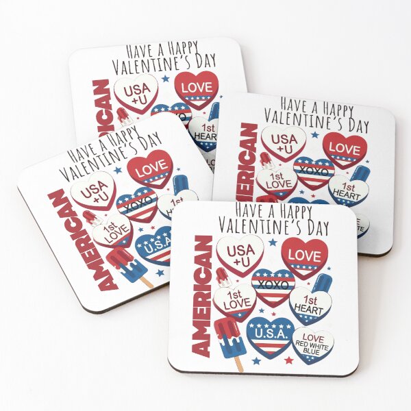 Item preview, USA Love Candy Hearts – Valentine’s Day Patriotic Shirt designed and sold by DevilsFashion.