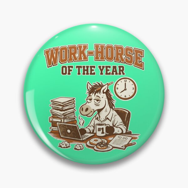 Item preview, Funny Office Gift T-Shirt - WORK-HORSE of the YEAR - Soft Print Ready Tee designed and sold by GigiVisual.