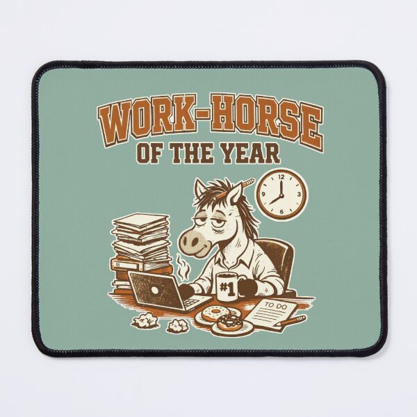 Item preview, Funny Office Gift T-Shirt - WORK-HORSE of the YEAR - Soft Print Ready Tee designed and sold by GigiVisual.