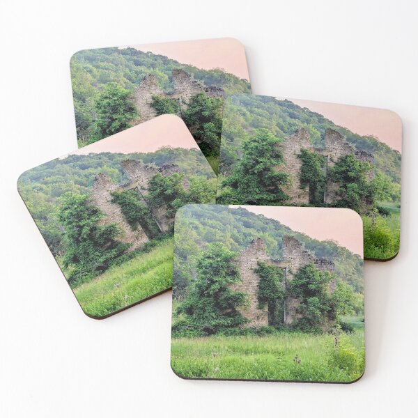 Item preview, Overgrown ruins on a Misty Evening designed and sold by Martha Sherman.