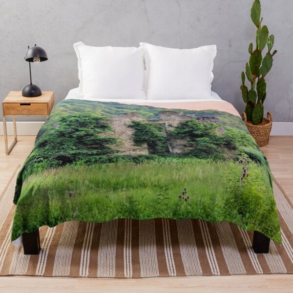 Item preview, Overgrown ruins on a Misty Evening designed and sold by Martha Sherman.
