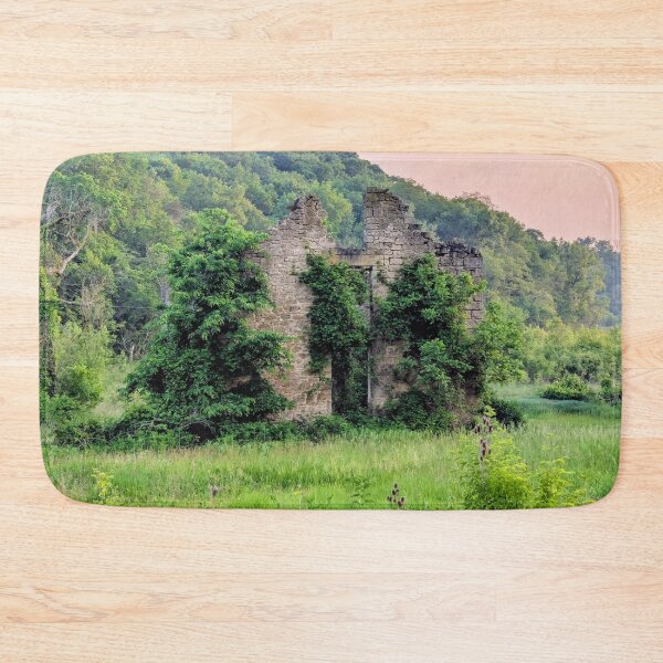Item preview, Overgrown ruins on a Misty Evening designed and sold by Martha Sherman.