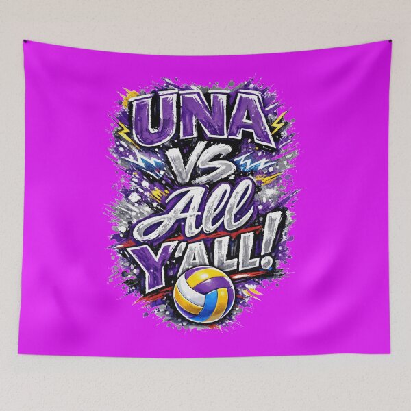 Item preview, UNA vs All Y'All! - Beach Volleyball Graphic Design designed and sold by royalswin.