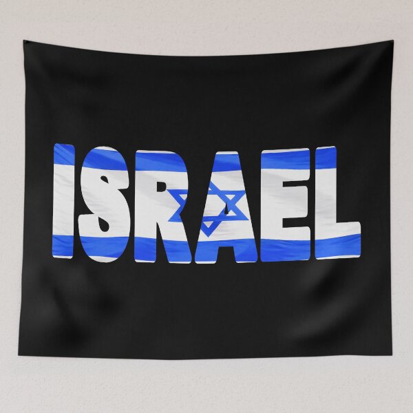 Item preview, ISRAEL - Flag Flying in Wind cut to Letters Souvenir Sticker Shirt designed and sold by Adam Gormley.