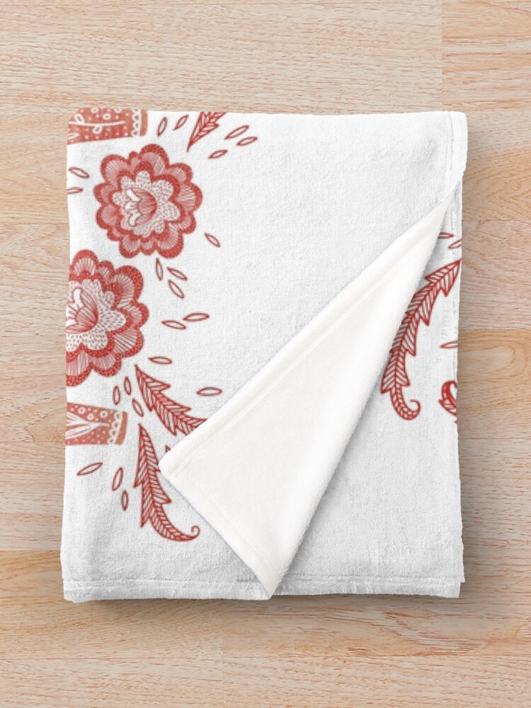 "Swedish Dala Horse Folk Art" Throw Blanket for Sale by squirrell