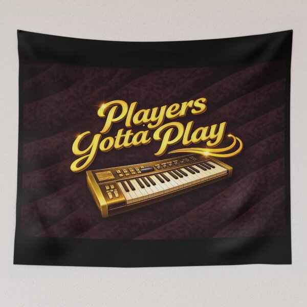 Item preview, Players Gotta Play – Gold Keyboard Edition designed and sold by MySheetMusicArt.