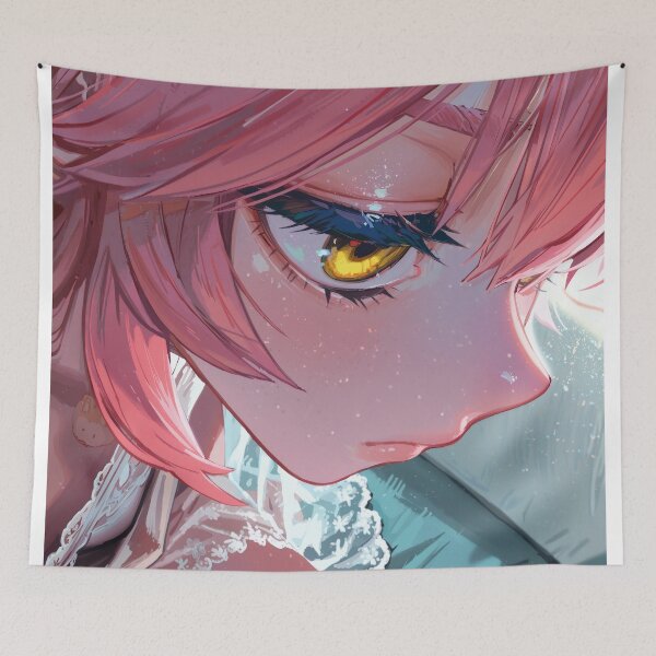 Item preview, Dreamy Pink Hair Anime Girl Close-up designed and sold by HERRSCHER AGGA STUDIO.