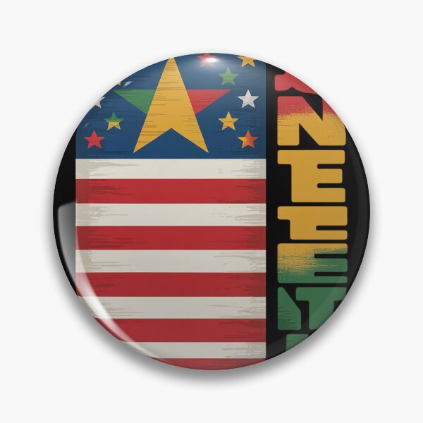 Item preview, Juneteenth American Flag Emancipation Melanin Black designed and sold by gerardostokes.