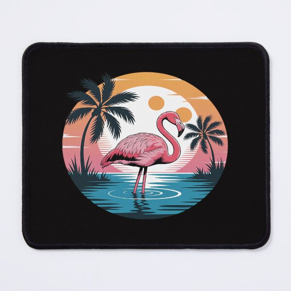 Item preview, flamingo summer palms bird tropical designed and sold by gerardostokes.