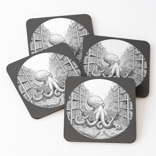 Item preview, The Octopus Librarian designed and sold by Vive con Fe.