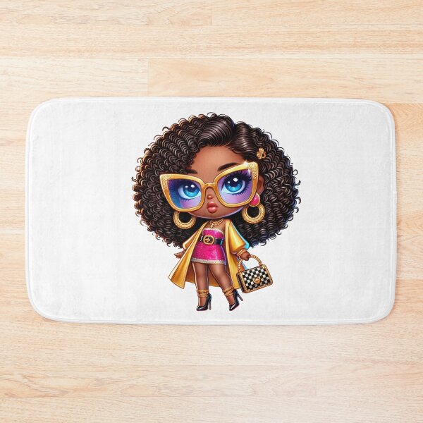 Item preview, Melanin Chibi Fashion Girl with Curly Hair designed and sold by Lulunza.
