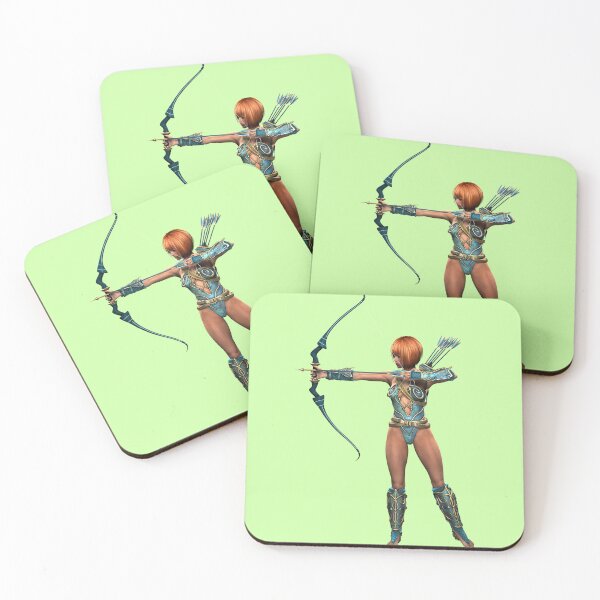 Item preview, Fantasy Female Archer Warrior Illustration – Elf Huntress with Bow & Arrows | RPG Game Character Art designed and sold by Fashion Empire.