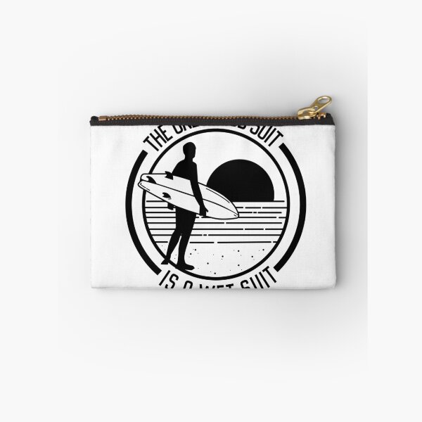 Item preview, Funny Wetsuit Sticker – Surfing Humor Quote “The Only Good Suit Is a Wetsuit” designed and sold by Snow N Surf Rider Society.