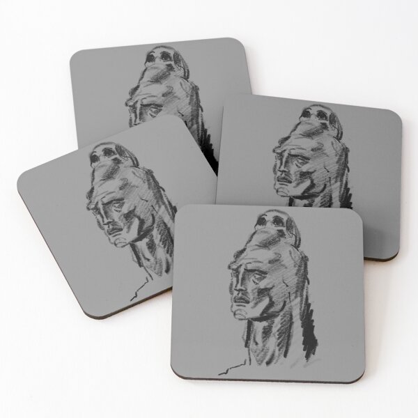 Item preview, Man bust statue sketch (black) designed and sold by MasterpieceArt.