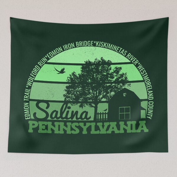 Item preview, Salina Pennsylvania Sunset Retro Vintage Local Pride Logo designed and sold by CRHPOD20.