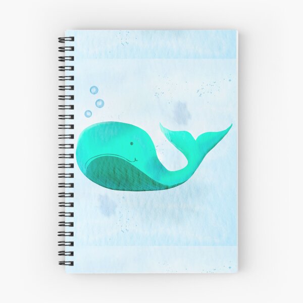 Item preview, Happy Watercolor Whale designed and sold by HydrangeaDelMar.