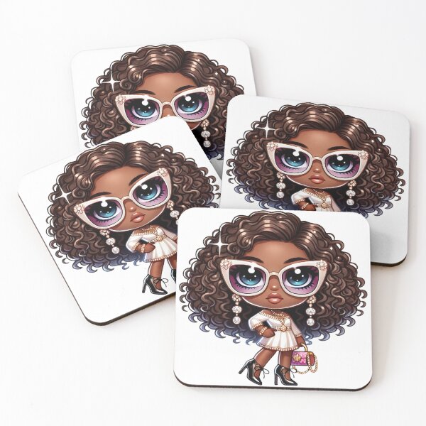 Item preview, Cute Chibi Black Girl Elegant Fashion Doll designed and sold by Lulunza.