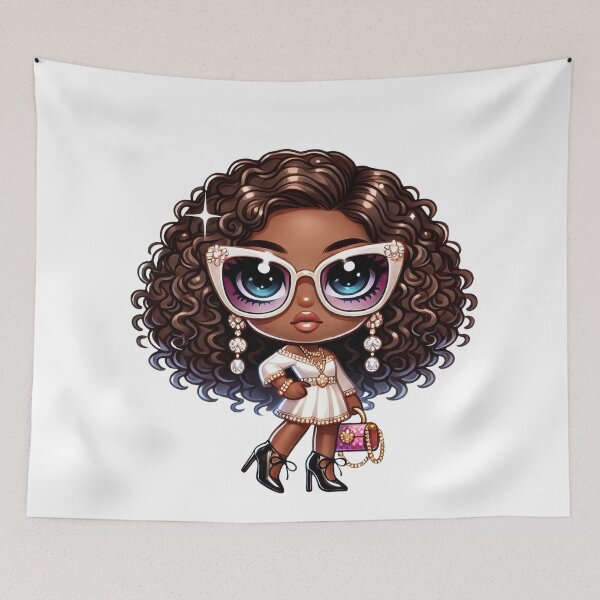 Item preview, Cute Chibi Black Girl Elegant Fashion Doll designed and sold by Lulunza.