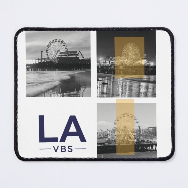 Item preview, Santa Monica Pier California Aesthetic - LA VBS B&W Photo Collage designed and sold by LA VBS.