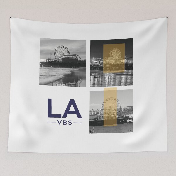Item preview, Santa Monica Pier California Aesthetic - LA VBS B&W Photo Collage designed and sold by LA VBS.