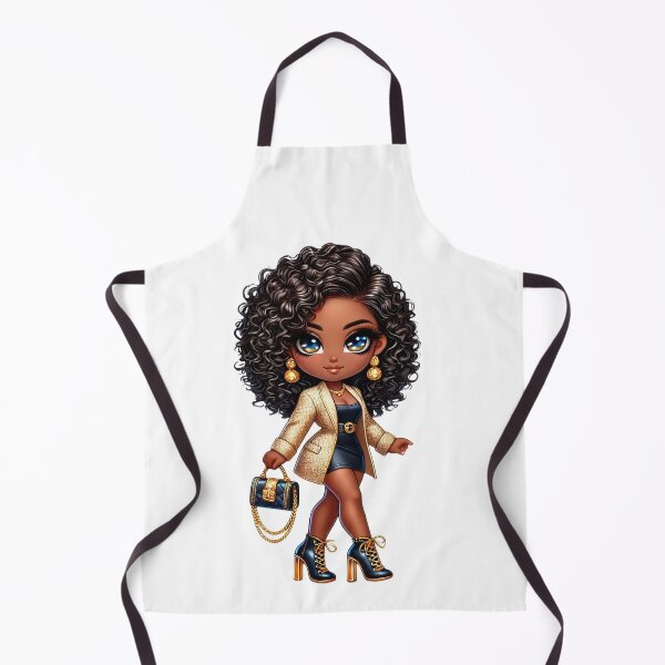 Item preview, Stylish Melanin Chibi Girl Gold Outfit designed and sold by Lulunza.