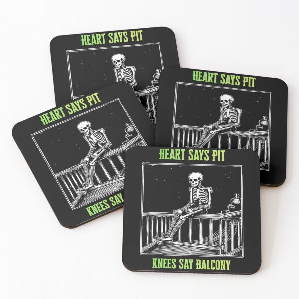 Item preview, Heart Says Pit, Knees Say Balcony – Funny Concert Quote for Metal & Rock Music Fans designed and sold by 9morethan9®.