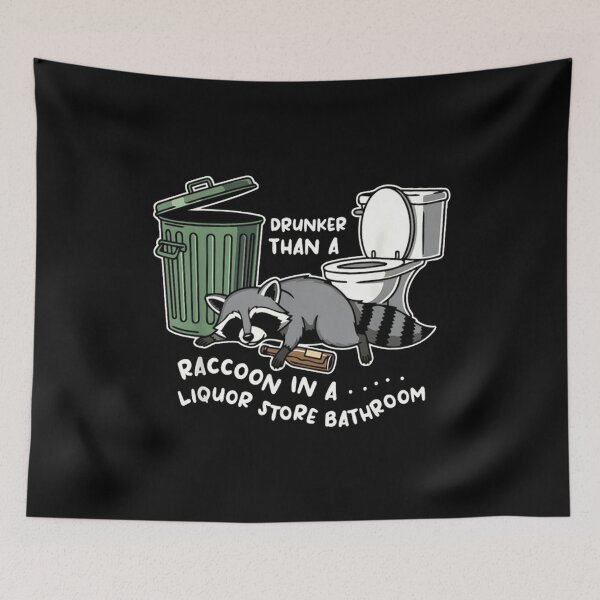 Item preview, Drunk Raccoon in A Liquor Store Bathroom designed and sold by rossvictoria.