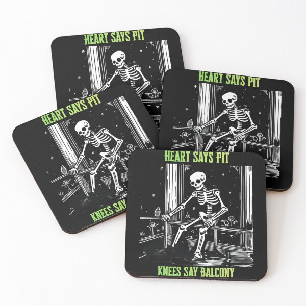 Item preview, Heart Says Pit, Knees Say Balcony – Funny Concert Quote for Metal & Rock Music Fans designed and sold by 9morethan9®.