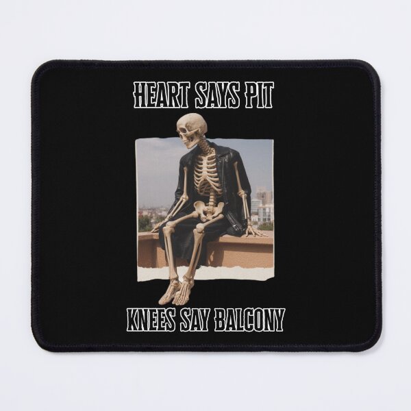 Item preview, Heart Says Pit, Knees Say Balcony – Funny Concert Quote for Metal & Rock Music Fans designed and sold by 9morethan9®.