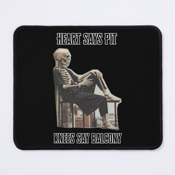 Item preview, Heart Says Pit, Knees Say Balcony – Funny Concert Quote for Metal & Rock Music Fans designed and sold by 9morethan9®.