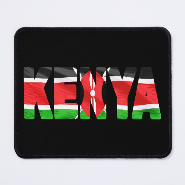 Item preview, KENYA - Flag Flying in Wind cut to Letters Souvenir Sticker Shirt T-Shirt designed and sold by Adam Gormley.