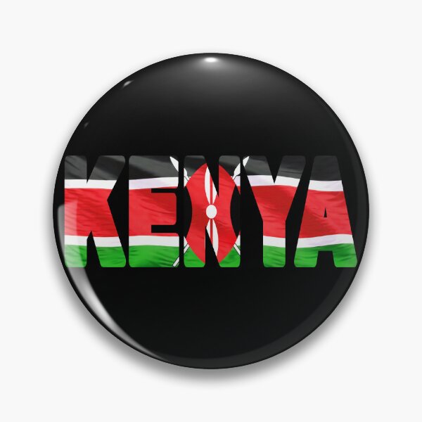 Item preview, KENYA - Flag Flying in Wind cut to Letters Souvenir Sticker Shirt T-Shirt designed and sold by Adam Gormley.
