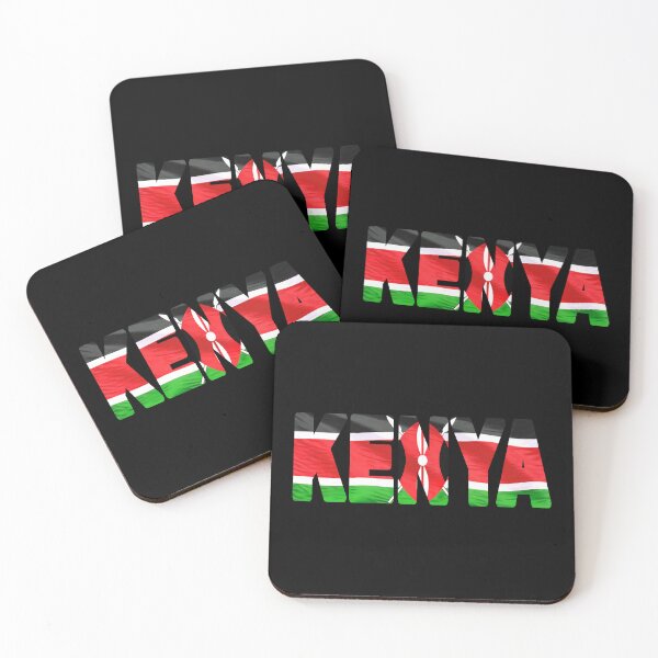 Item preview, KENYA - Flag Flying in Wind cut to Letters Souvenir Sticker Shirt T-Shirt designed and sold by Adam Gormley.