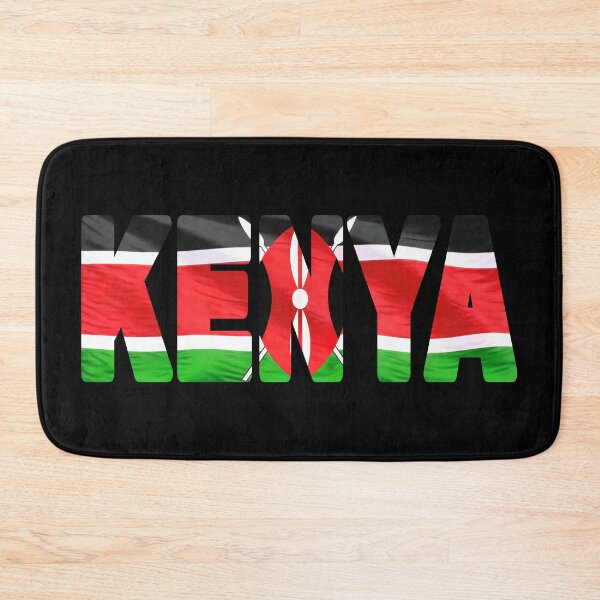 Item preview, KENYA - Flag Flying in Wind cut to Letters Souvenir Sticker Shirt T-Shirt designed and sold by Adam Gormley.