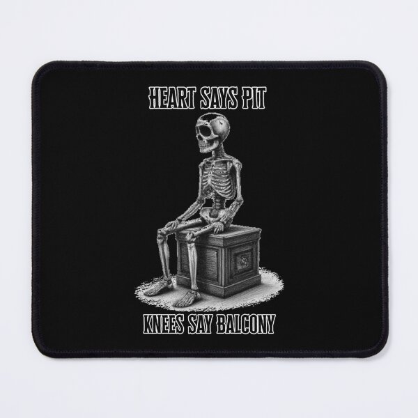 Item preview, Heart Says Pit, Knees Say Balcony – Funny Concert Quote for Metal & Rock Music Fans designed and sold by 9morethan9®.