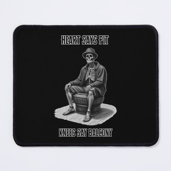 Item preview, Heart Says Pit, Knees Say Balcony – Funny Concert Quote for Metal & Rock Music Fans designed and sold by 9morethan9®.