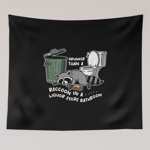 Item preview, Drunk Raccoon in A Liquor Store Bathroom designed and sold by hildajackson.
