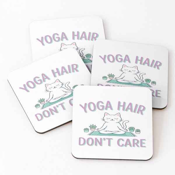 Item preview, Yoga Cat Pun - Yoga Hair Don't Care designed and sold by Quillway.